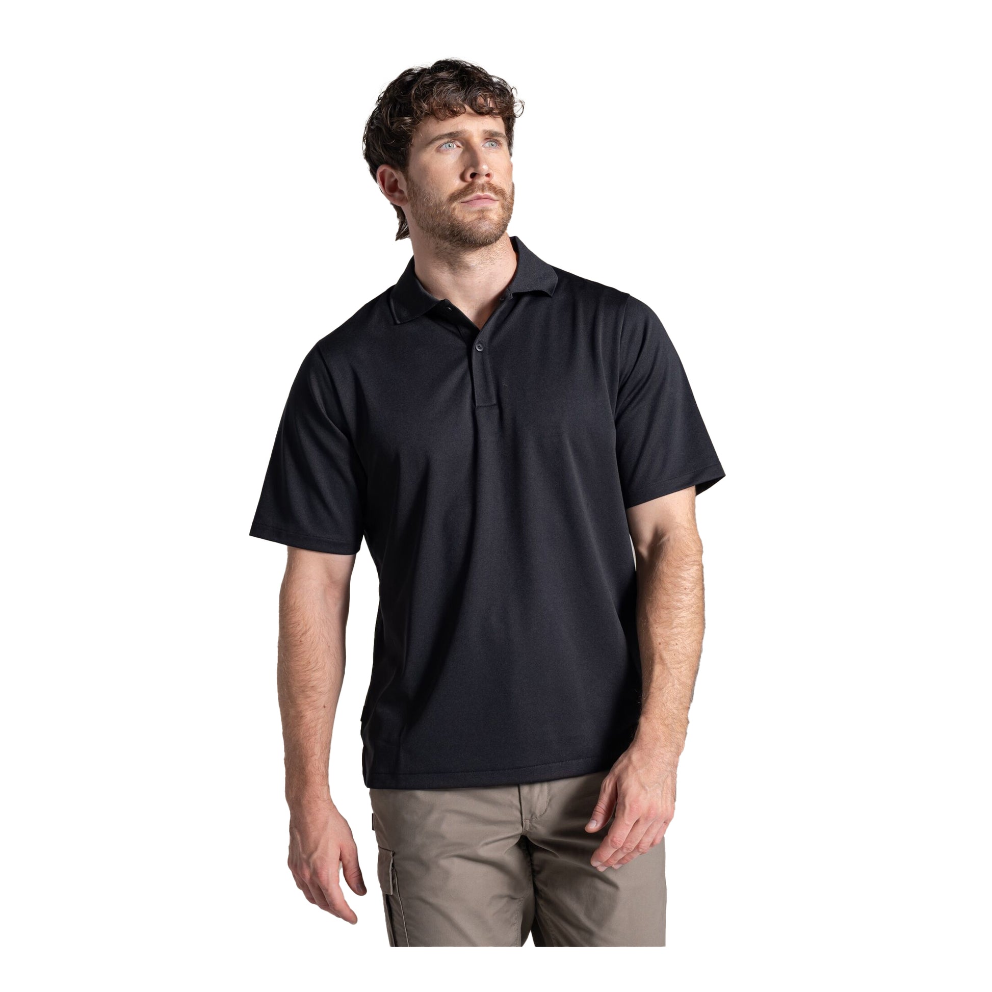 Black - Lifestyle - Craghoppers Mens Expert Basecamp Wicking Polo Shirt