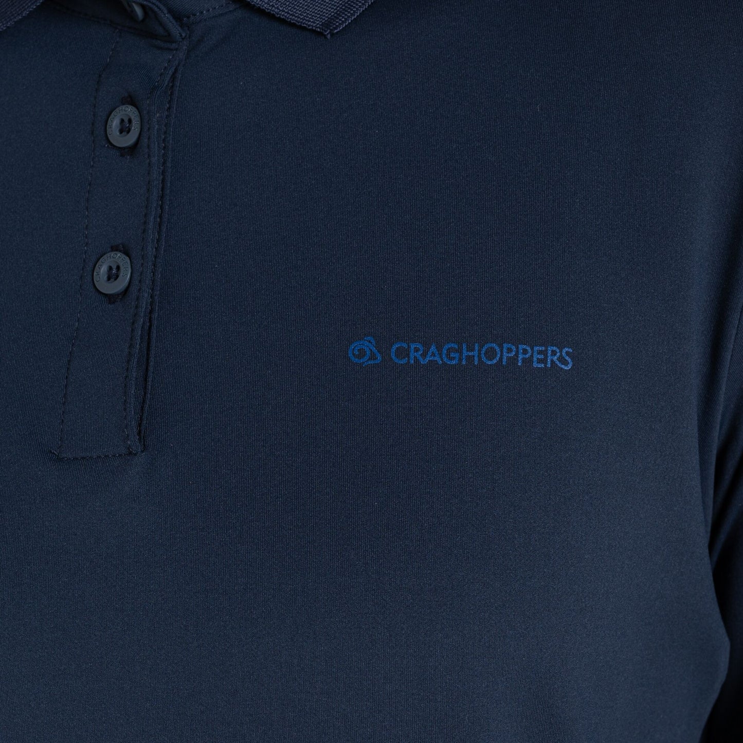Blue Navy - Pack Shot - Craghoppers Womens-Ladies Thornbury Nosilife Long-Sleeved Golf Polo Shirt
