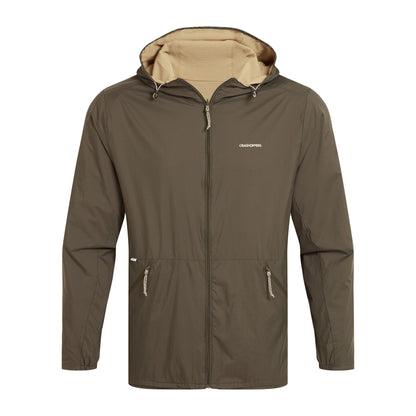 Woodland Green-Earthenware - Front - Craghoppers Mens Ovis Nosilife Reversible Jacket