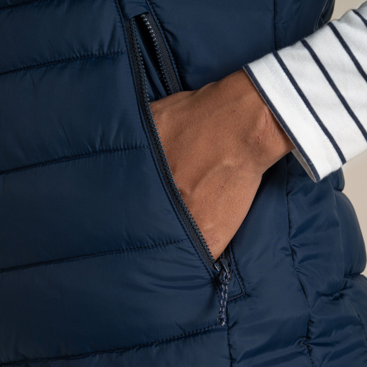 Blue Navy - Pack Shot - Craghoppers Womens-Ladies Compresslite IX Insulated Body Warmer