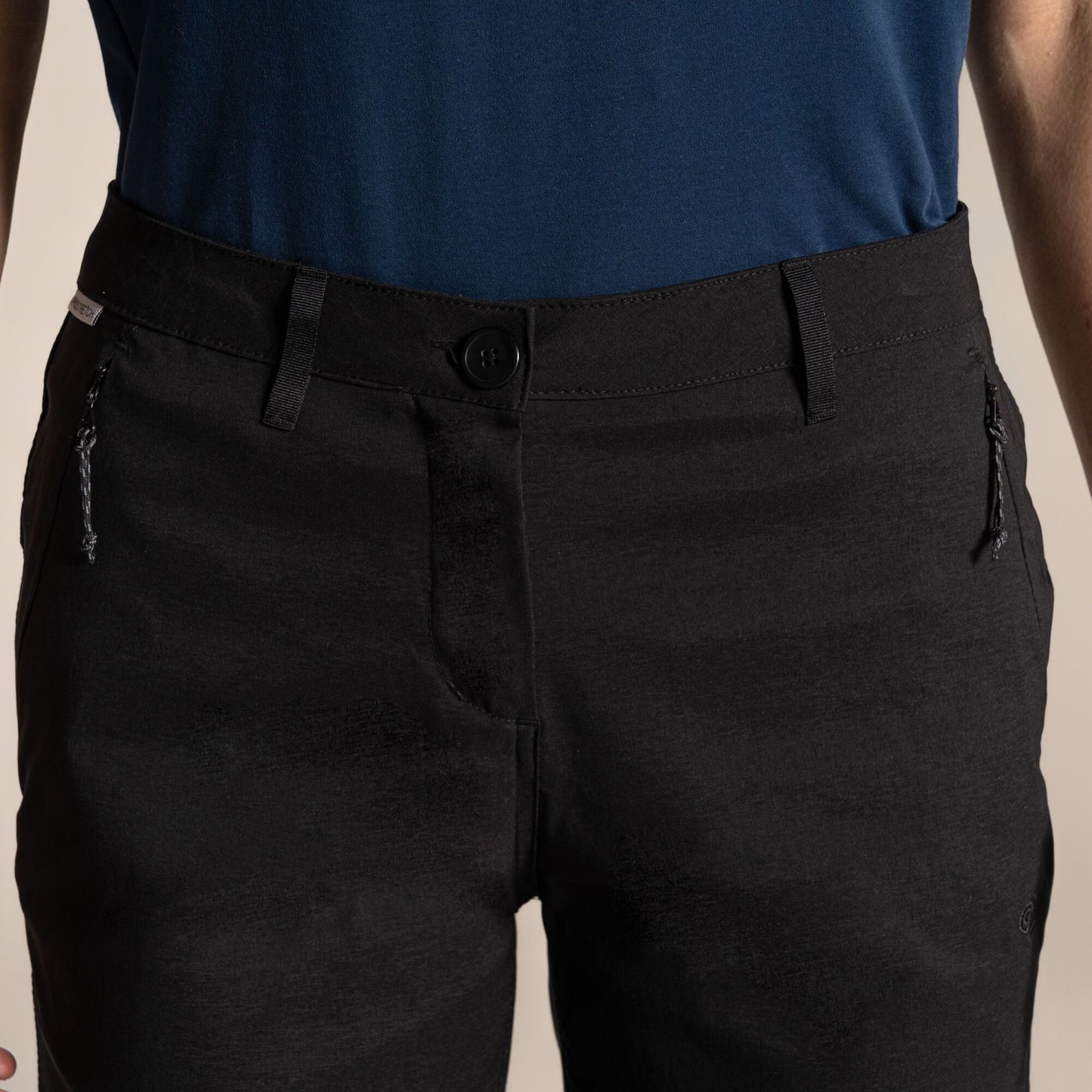 Black - Side - Craghoppers Womens-Ladies Kiwi Pro III Casual Shorts