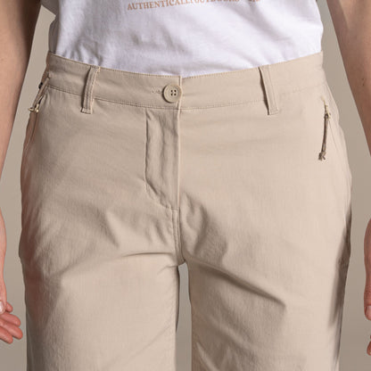 Oyster - Side - Craghoppers Womens-Ladies Kiwi Pro III Casual Shorts