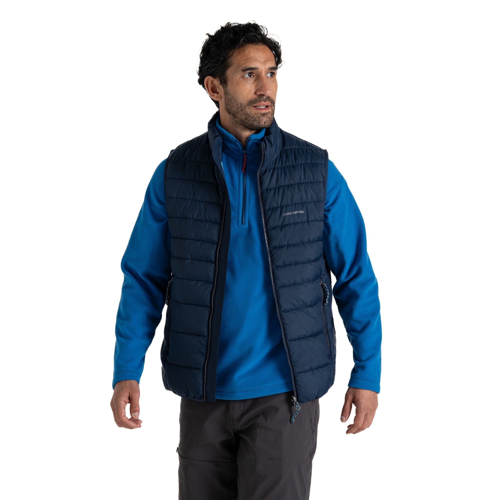 Blue Navy - Side - Craghoppers Mens Compresslite IX Gilet