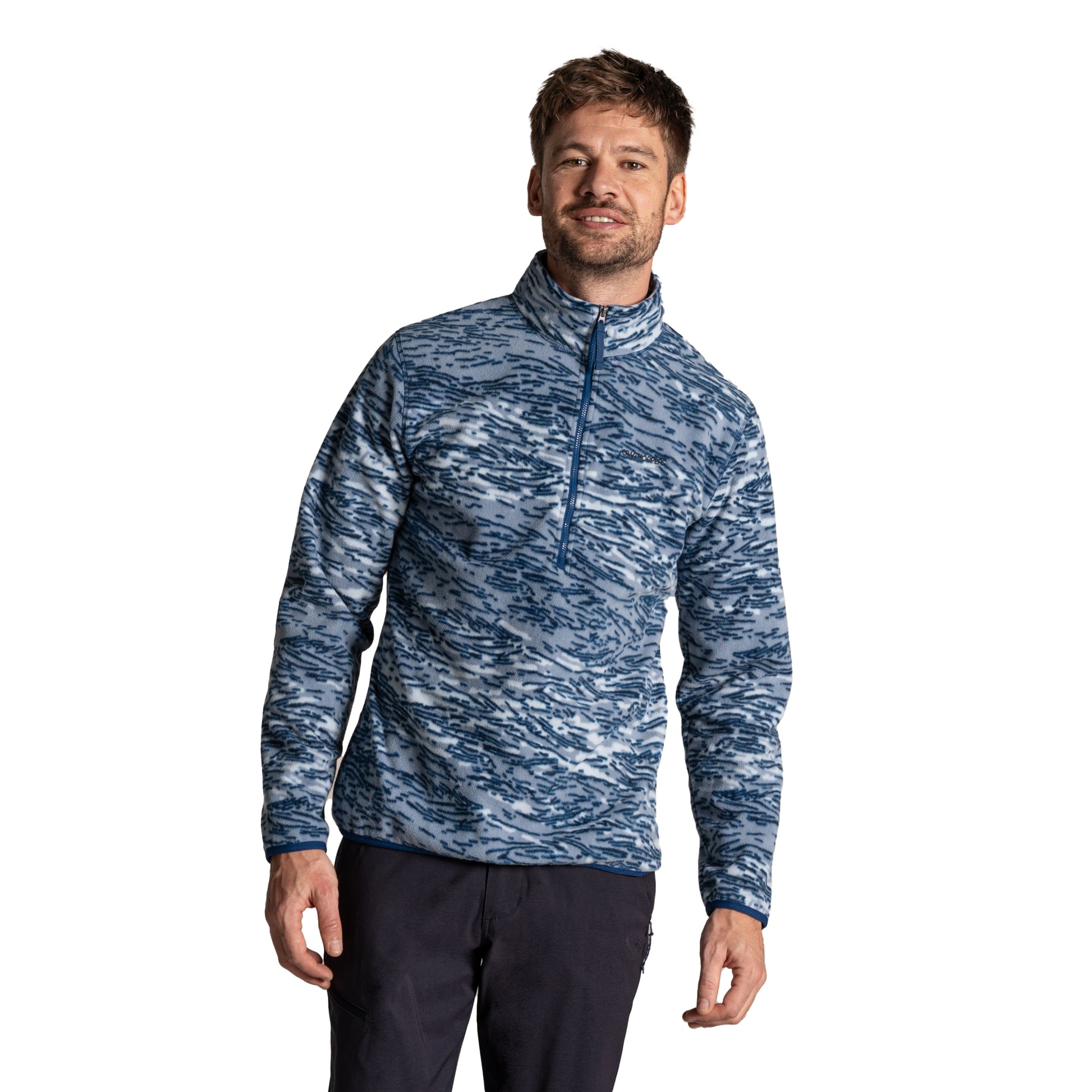 Juniper Berry - Back - Craghoppers Mens National Trust Irt Print Fleece Top