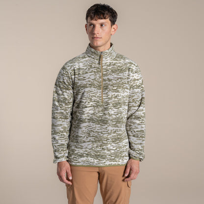 Cardamom - Pack Shot - Craghoppers Mens National Trust Irt Print Fleece Top