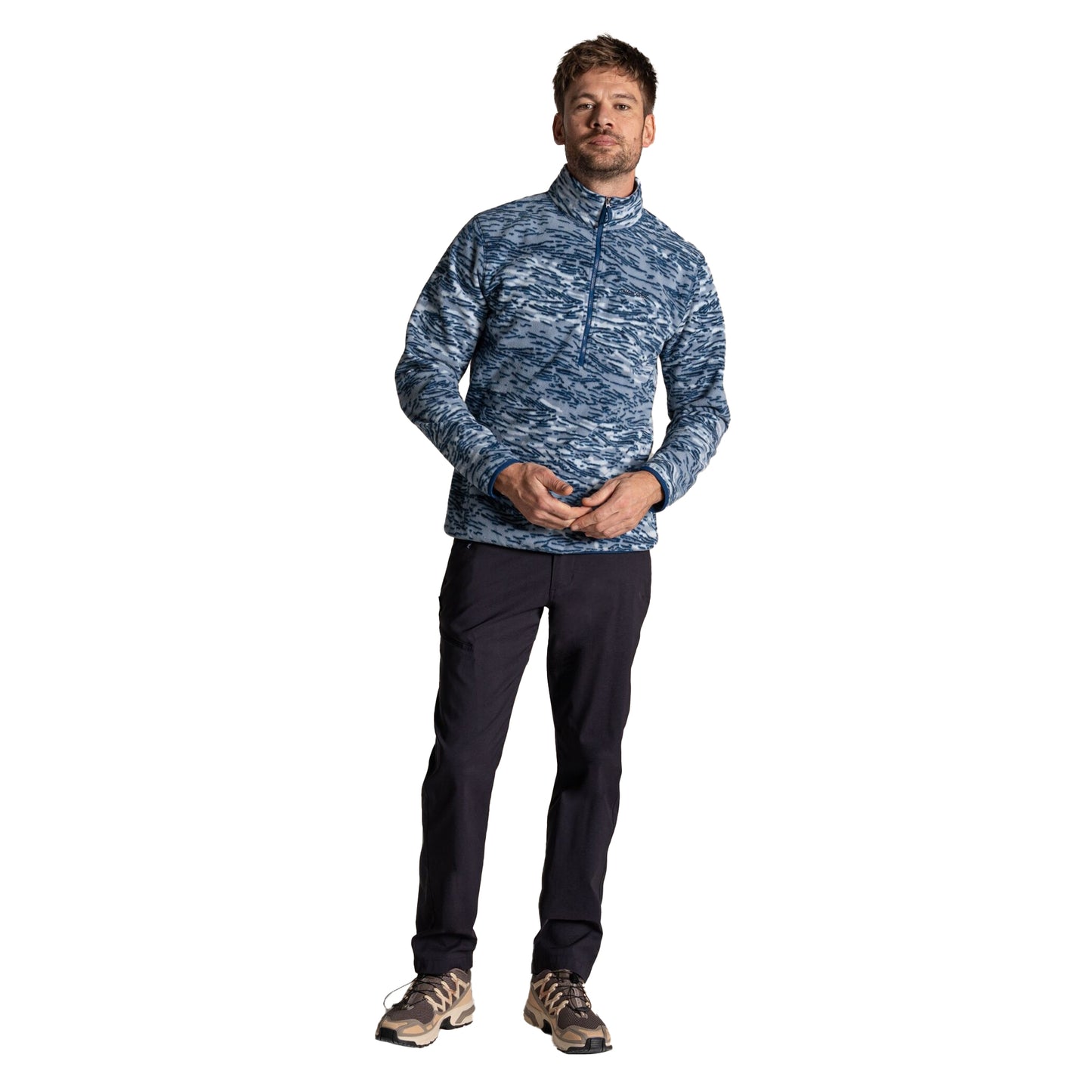 Juniper Berry - Side - Craghoppers Mens National Trust Irt Print Fleece Top