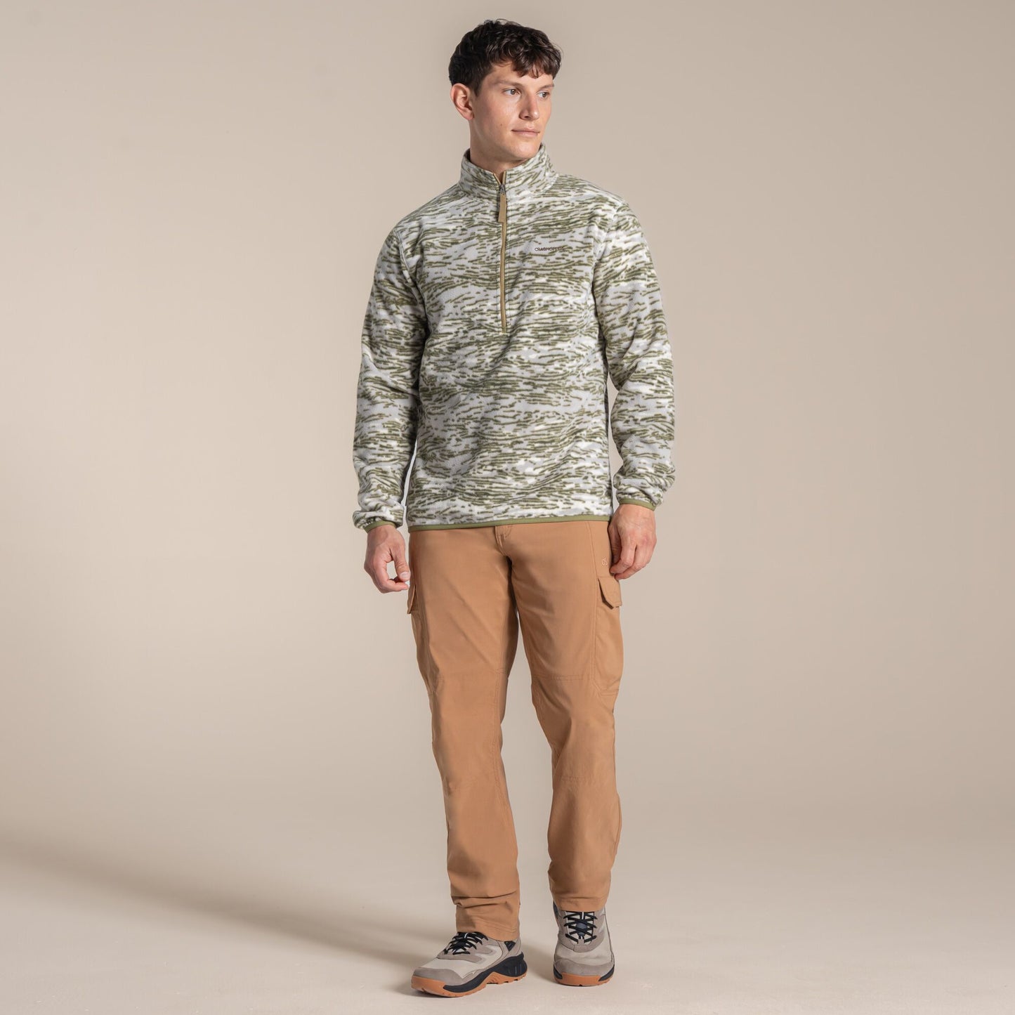 Cardamom - Close up - Craghoppers Mens National Trust Irt Print Fleece Top