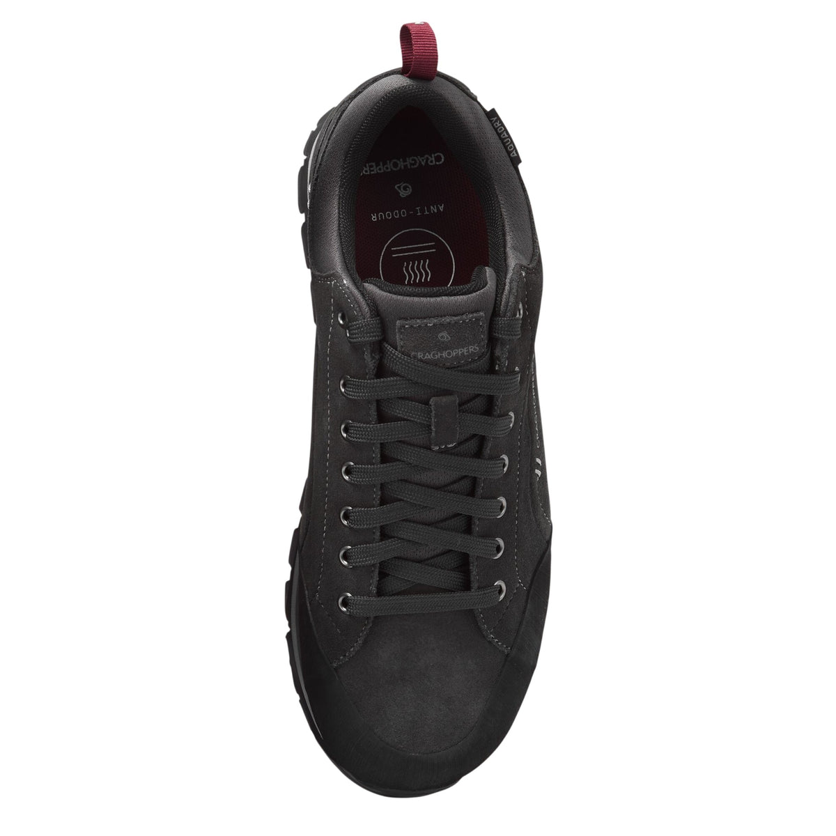 Black Pepper - Pack Shot - Craghoppers Mens Onega 2 Leather Trainers