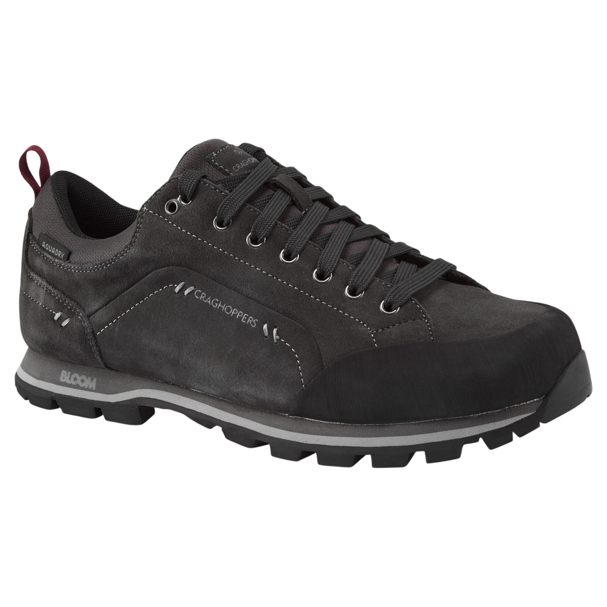 Black Pepper - Front - Craghoppers Mens Onega 2 Leather Trainers