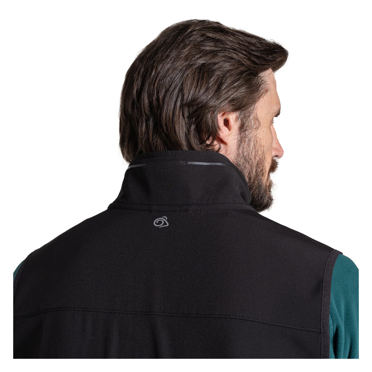 Black - Side - Craghoppers Mens Altis II Logo Gilet