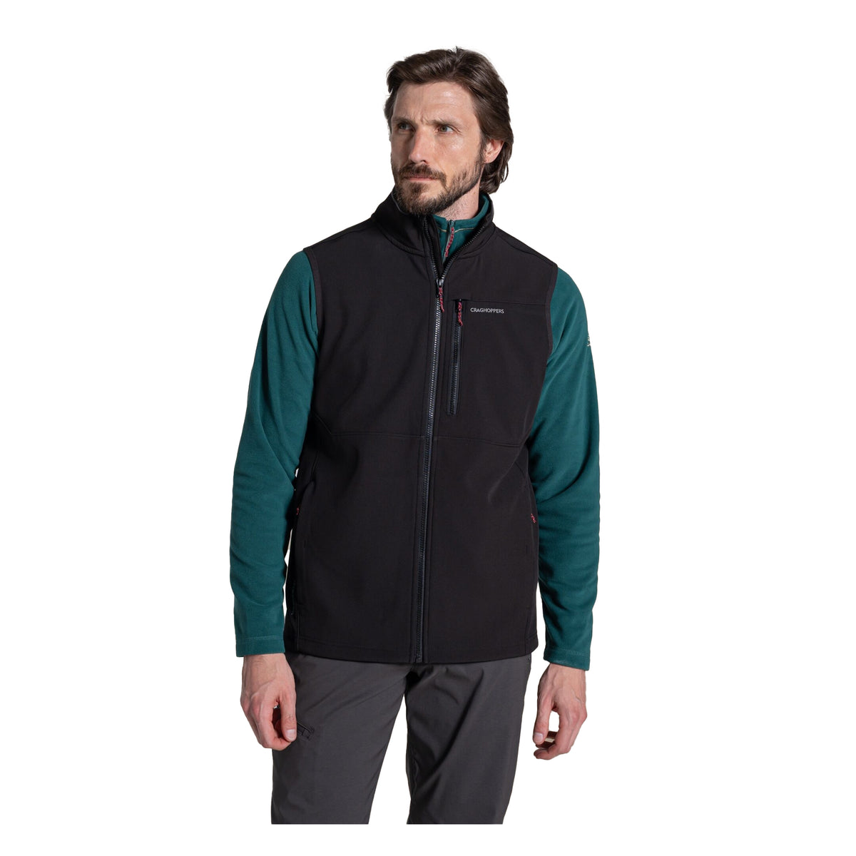 Black - Lifestyle - Craghoppers Mens Altis II Logo Gilet