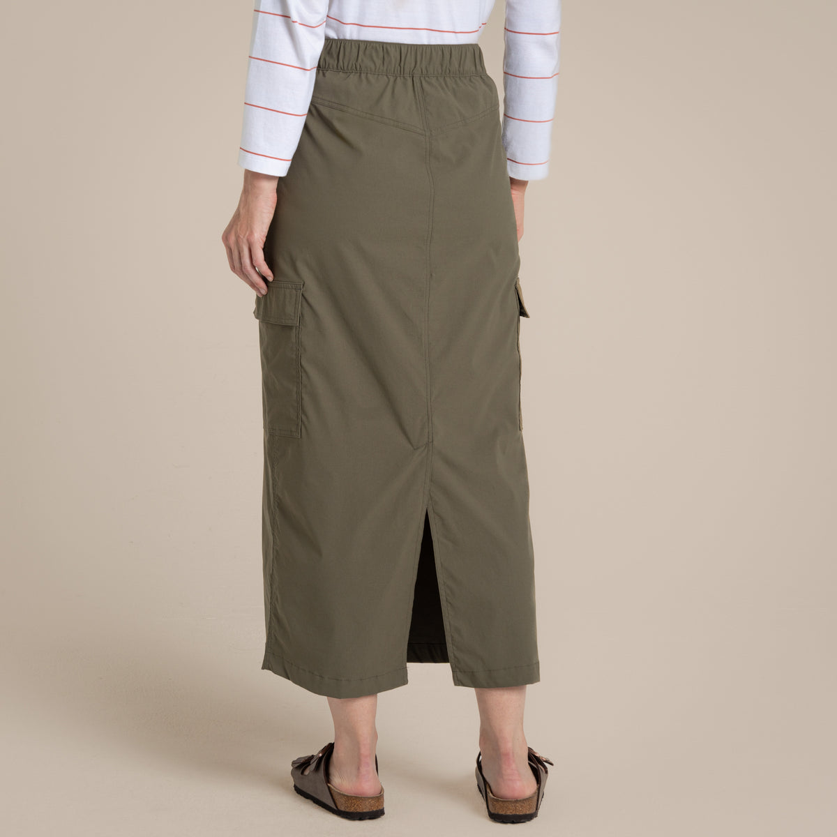 Wild Olive - Back - Craghoppers Womens-Ladies Pro Nosilife Midi Skirt
