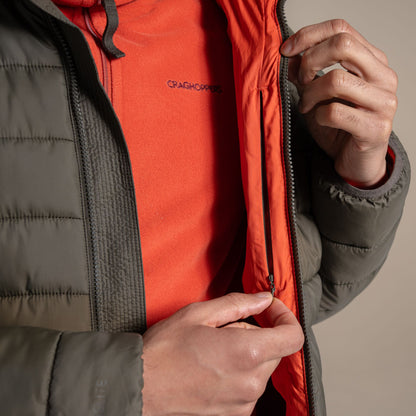 Woodland Green - Close up - Craghoppers Mens National Trust Dalesway Padded Jacket