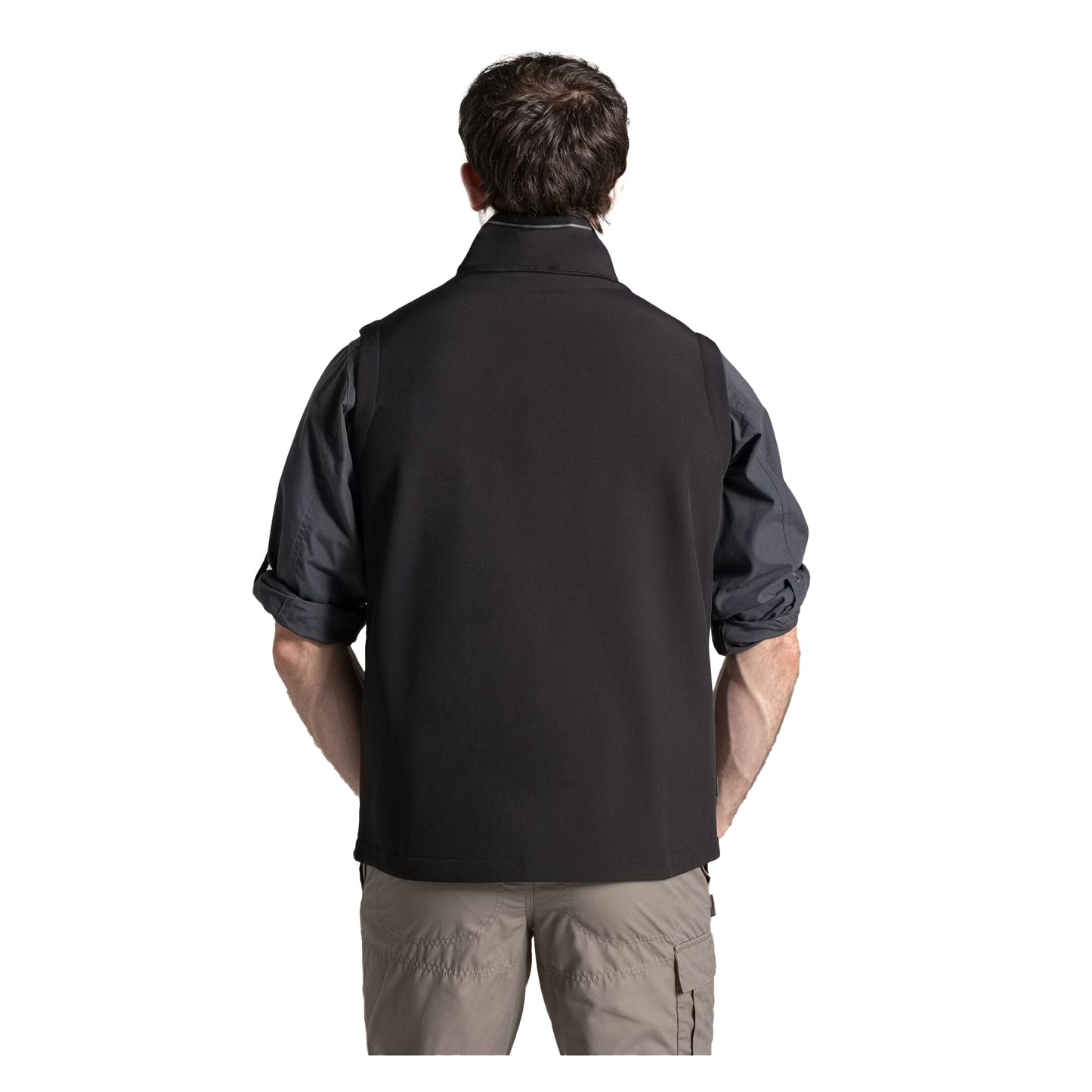 Black - Back - Craghoppers Mens Expert Basecamp II Softshell Gilet