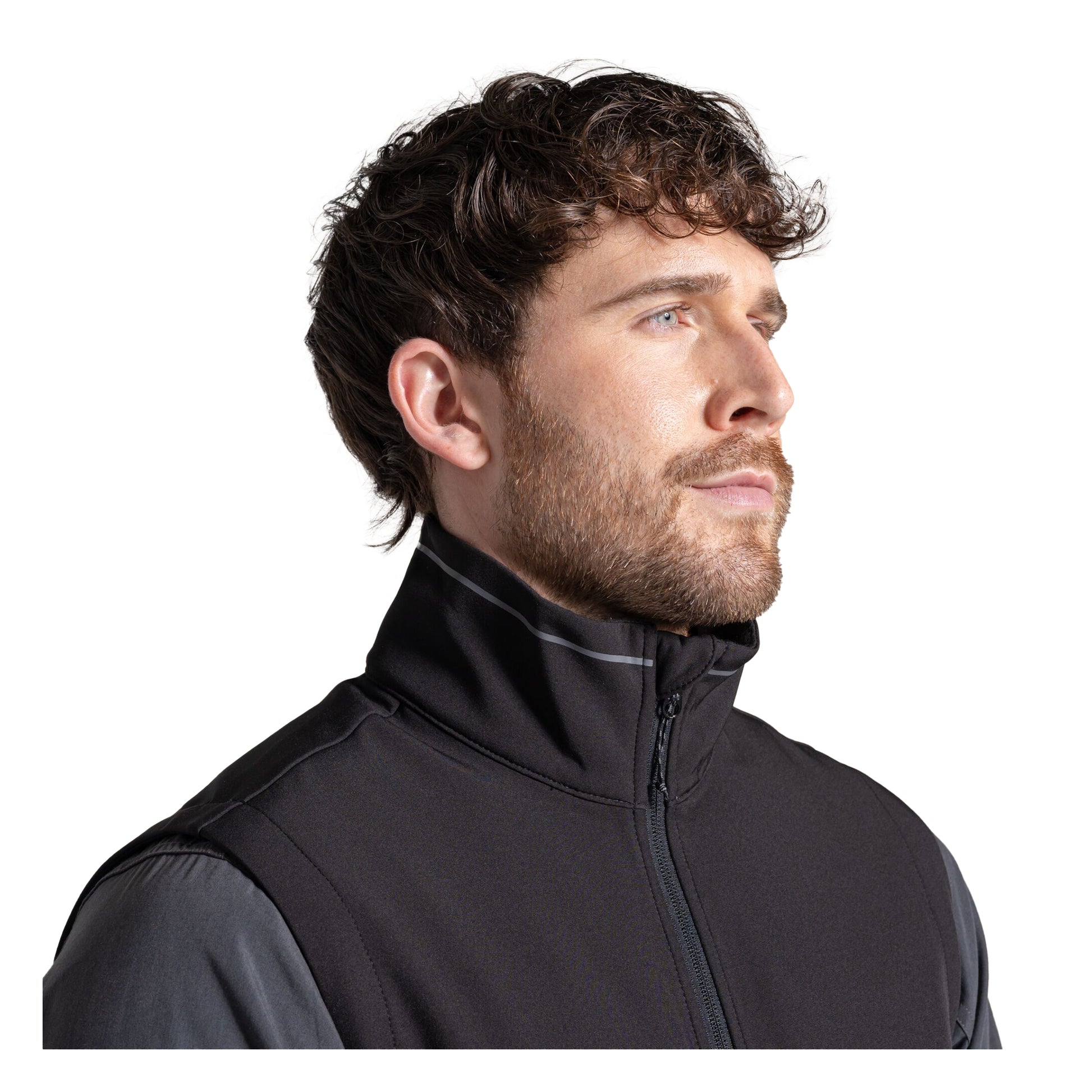Black - Side - Craghoppers Mens Expert Basecamp II Softshell Gilet