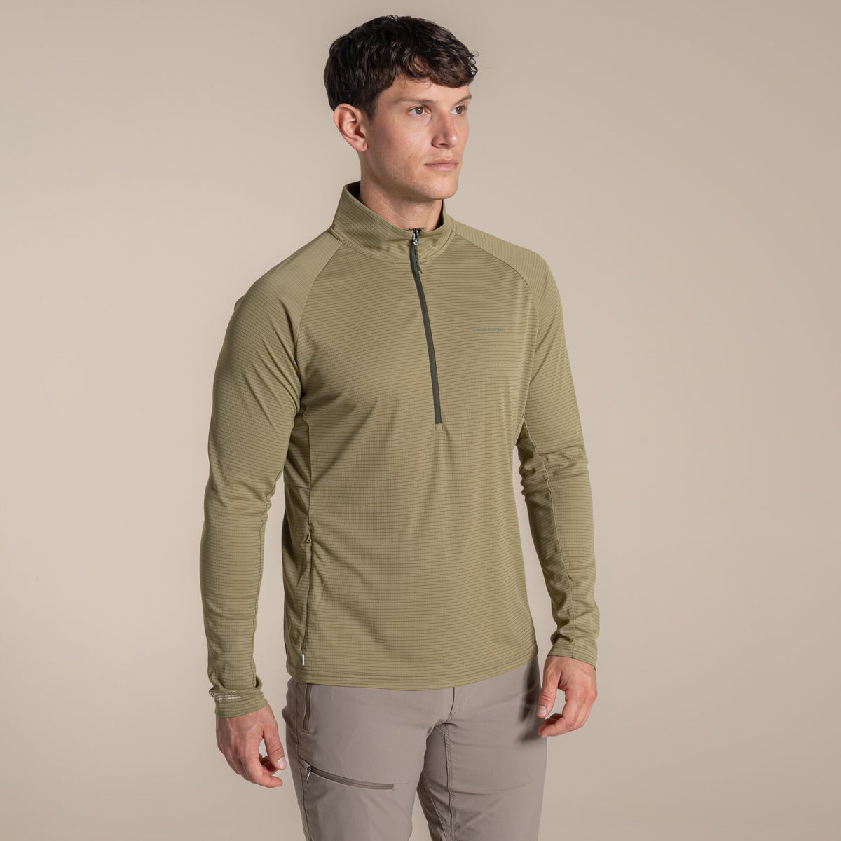 Cardamom - Pack Shot - Craghoppers Mens Nosilife Half Zip Pullover