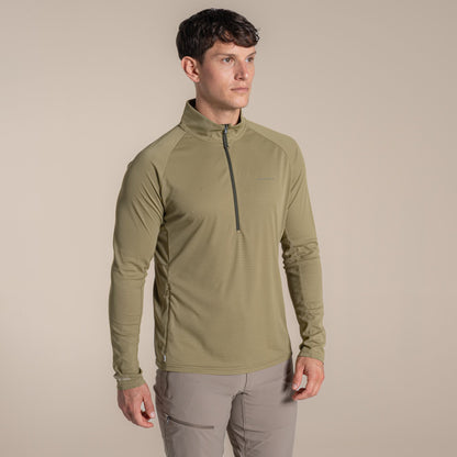 Cardamom - Pack Shot - Craghoppers Mens Nosilife Half Zip Pullover