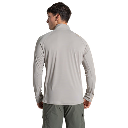 Parchment - Back - Craghoppers Mens Nosilife Half Zip Pullover