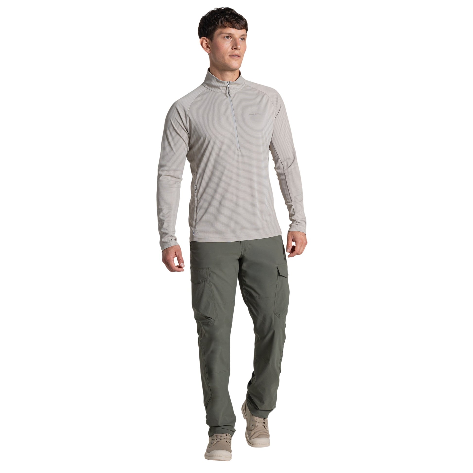 Parchment - Lifestyle - Craghoppers Mens Nosilife Half Zip Pullover