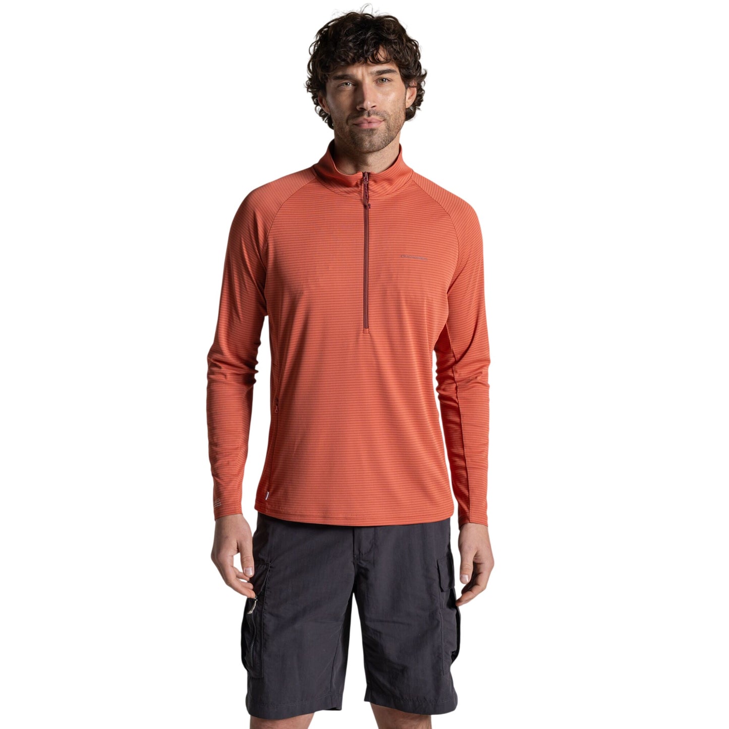 Sahara - Front - Craghoppers Mens Nosilife Half Zip Pullover