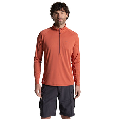 Sahara - Front - Craghoppers Mens Nosilife Half Zip Pullover