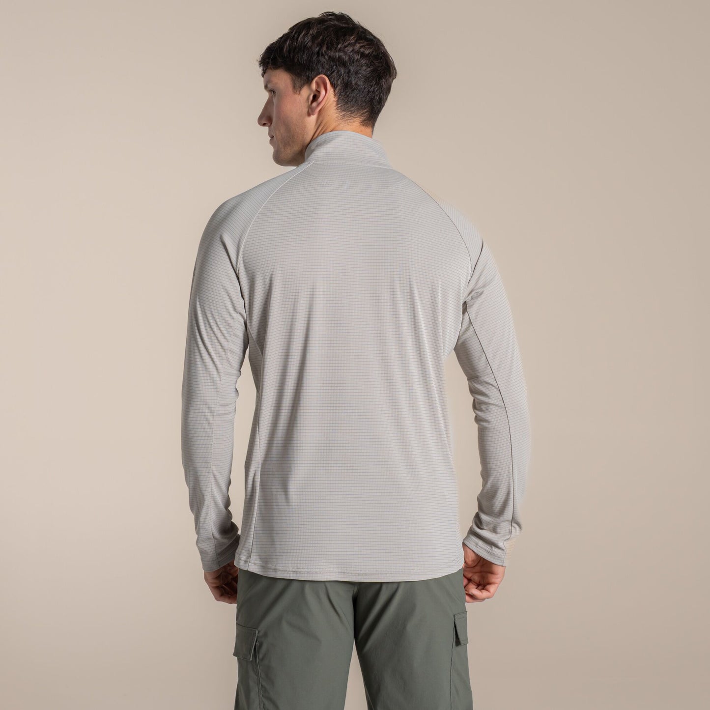 Parchment - Back - Craghoppers Mens Nosilife Half Zip Pullover