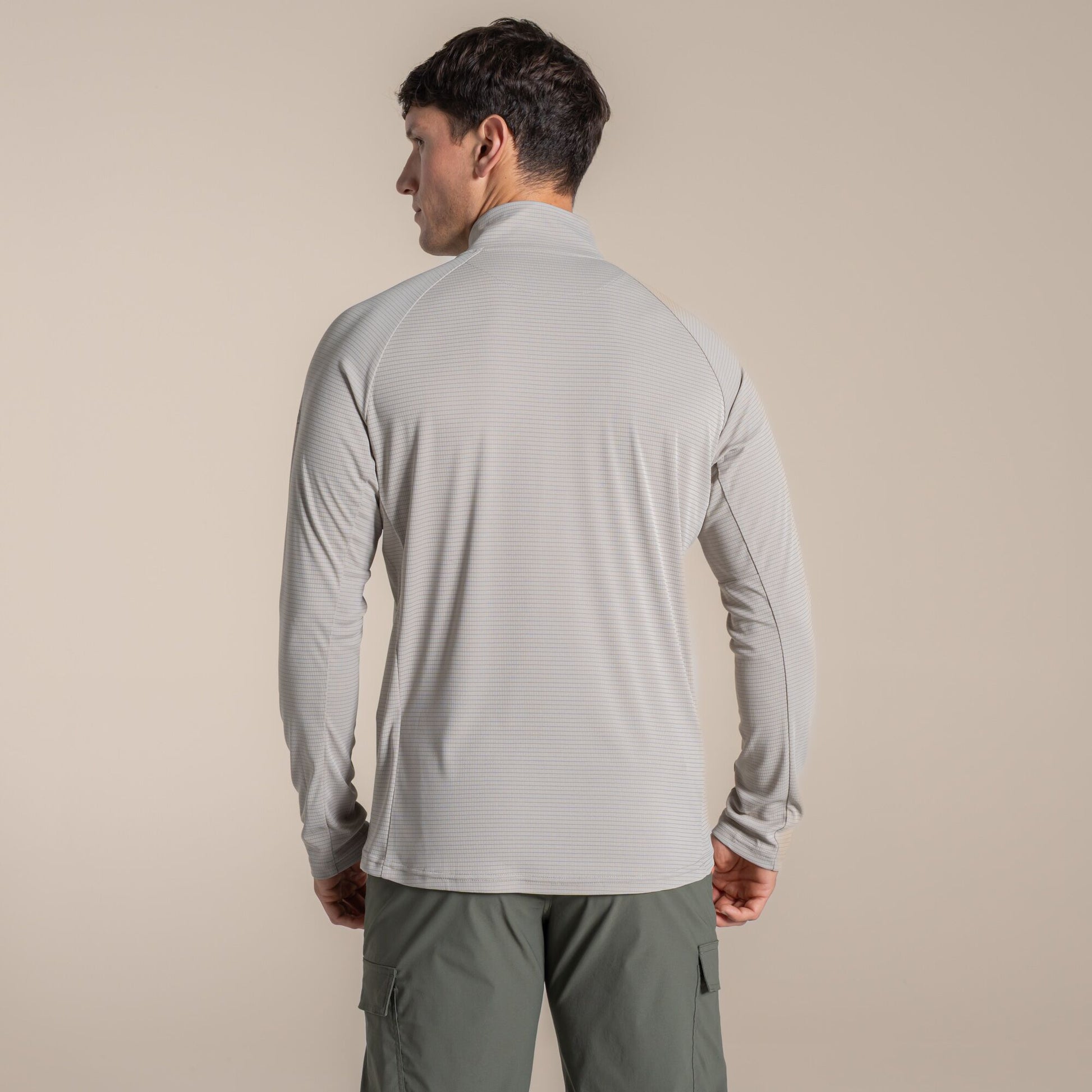 Parchment - Back - Craghoppers Mens Nosilife Half Zip Pullover