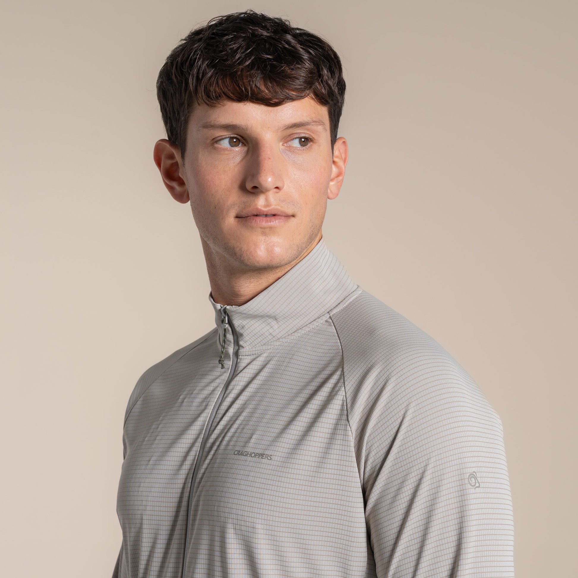 Parchment - Lifestyle - Craghoppers Mens Nosilife Half Zip Pullover