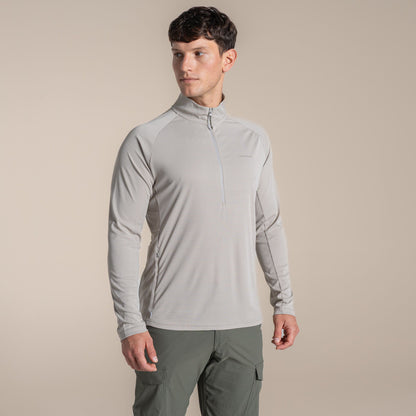 Parchment - Pack Shot - Craghoppers Mens Nosilife Half Zip Pullover