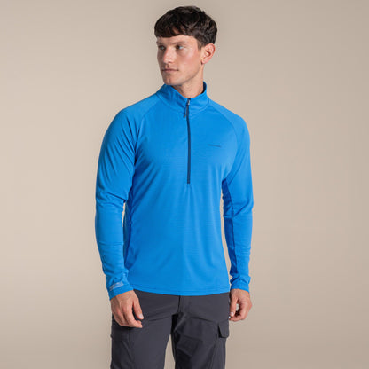 Azure Sky - Pack Shot - Craghoppers Mens Nosilife Half Zip Pullover