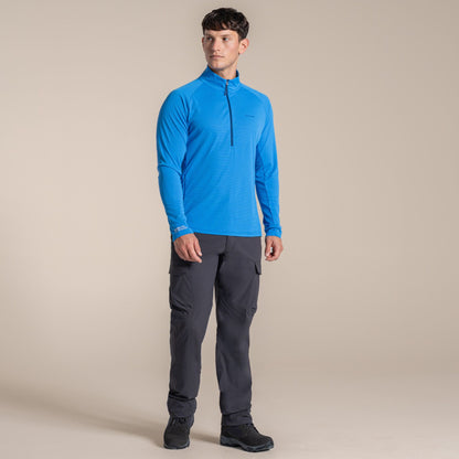 Azure Sky - Close up - Craghoppers Mens Nosilife Half Zip Pullover