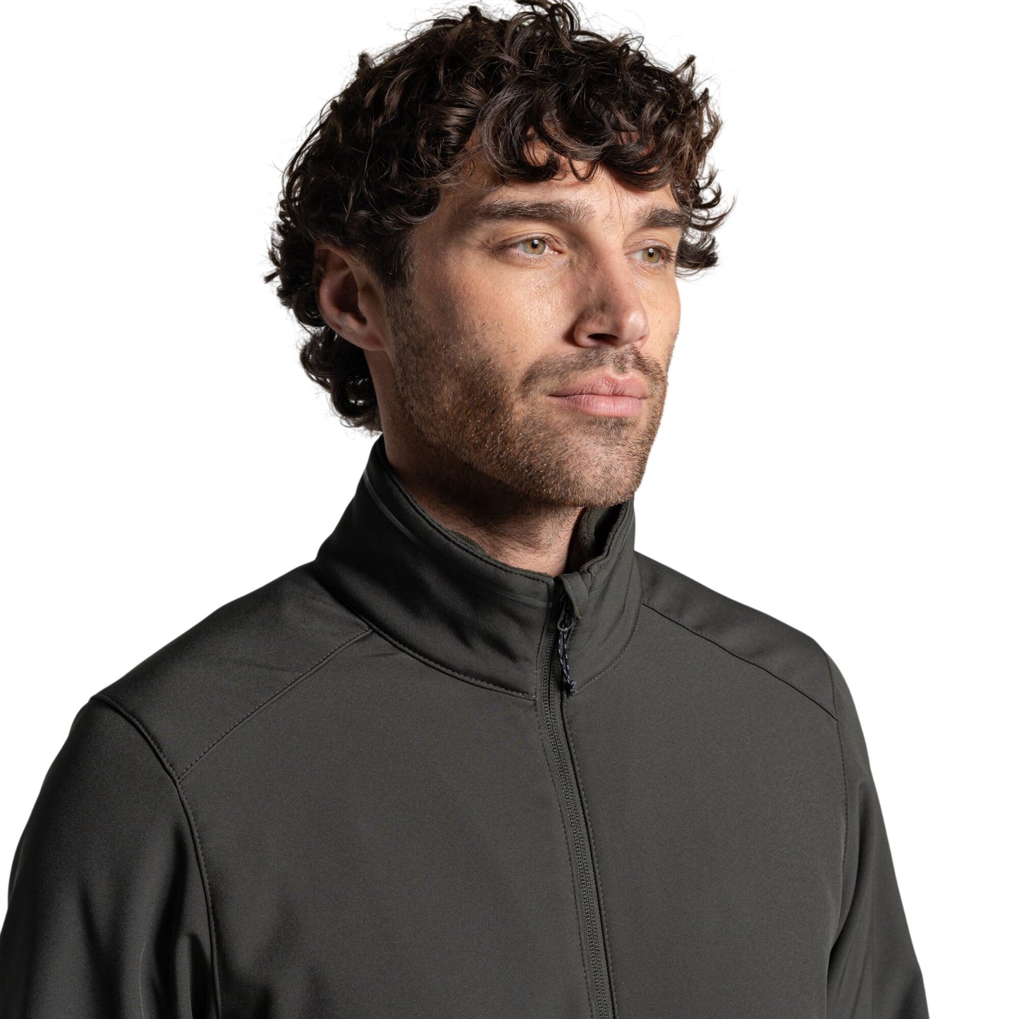 Dark Cedar Green - Side - Craghoppers Mens Expert Basecamp II Soft Shell Jacket