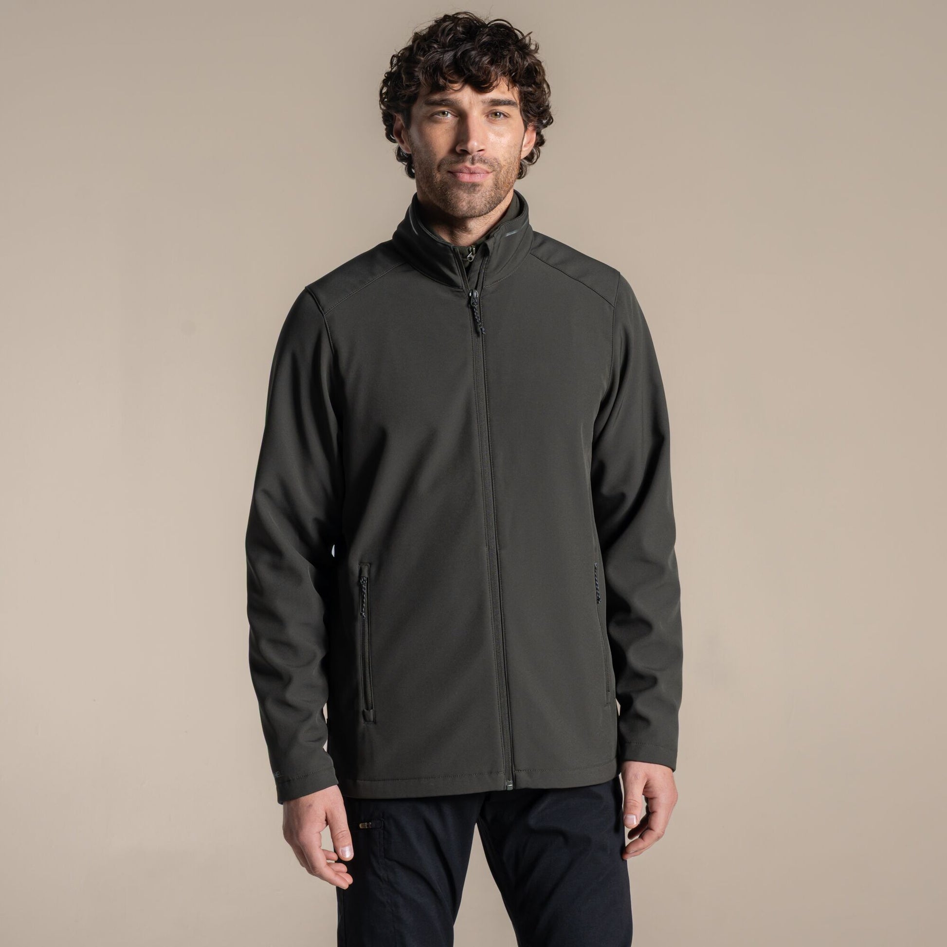 Dark Cedar Green - Pack Shot - Craghoppers Mens Expert Basecamp II Soft Shell Jacket