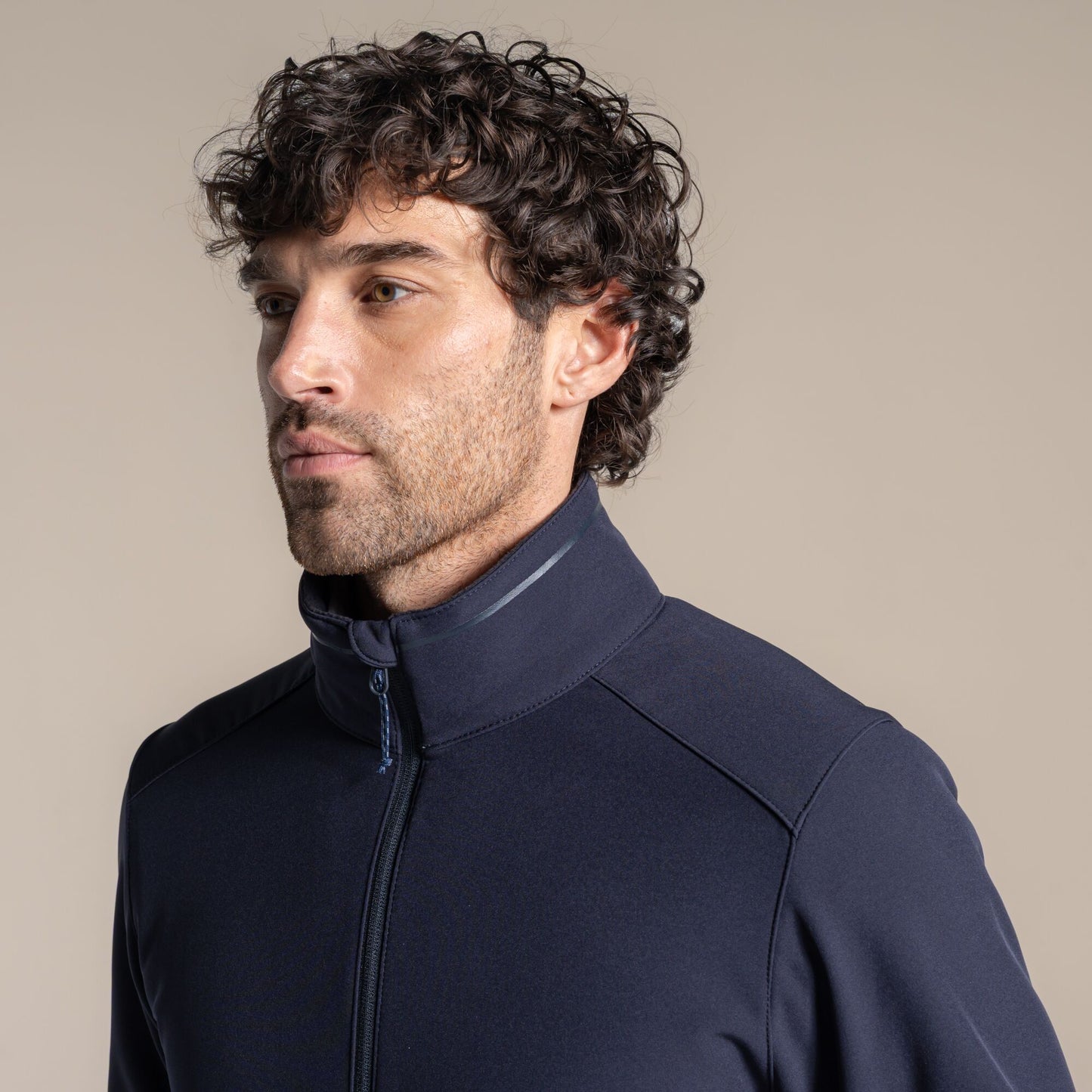 Dark Navy - Side - Craghoppers Mens Expert Basecamp II Soft Shell Jacket