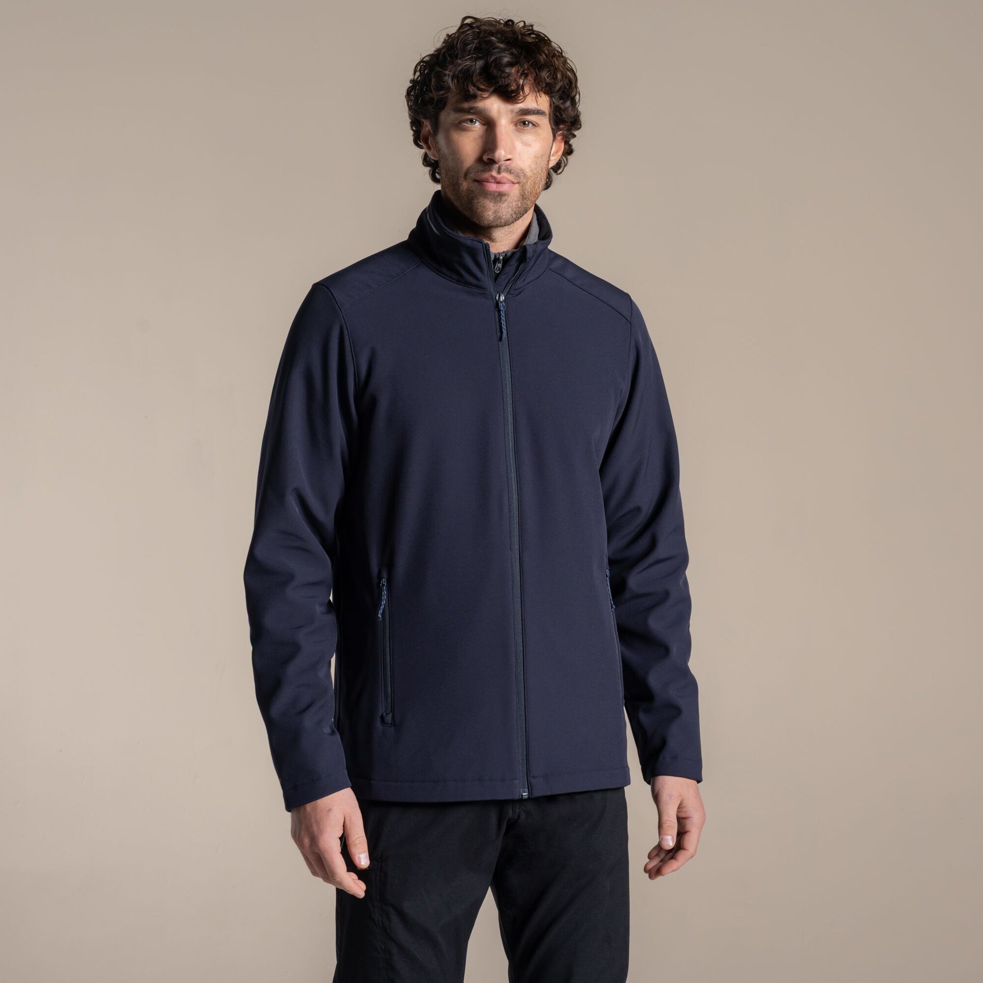 Dark Navy - Pack Shot - Craghoppers Mens Expert Basecamp II Soft Shell Jacket