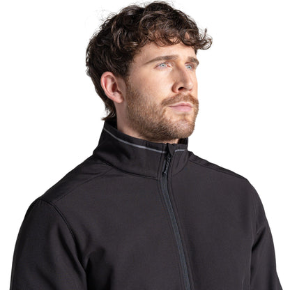 Black - Side - Craghoppers Mens Expert Basecamp II Soft Shell Jacket