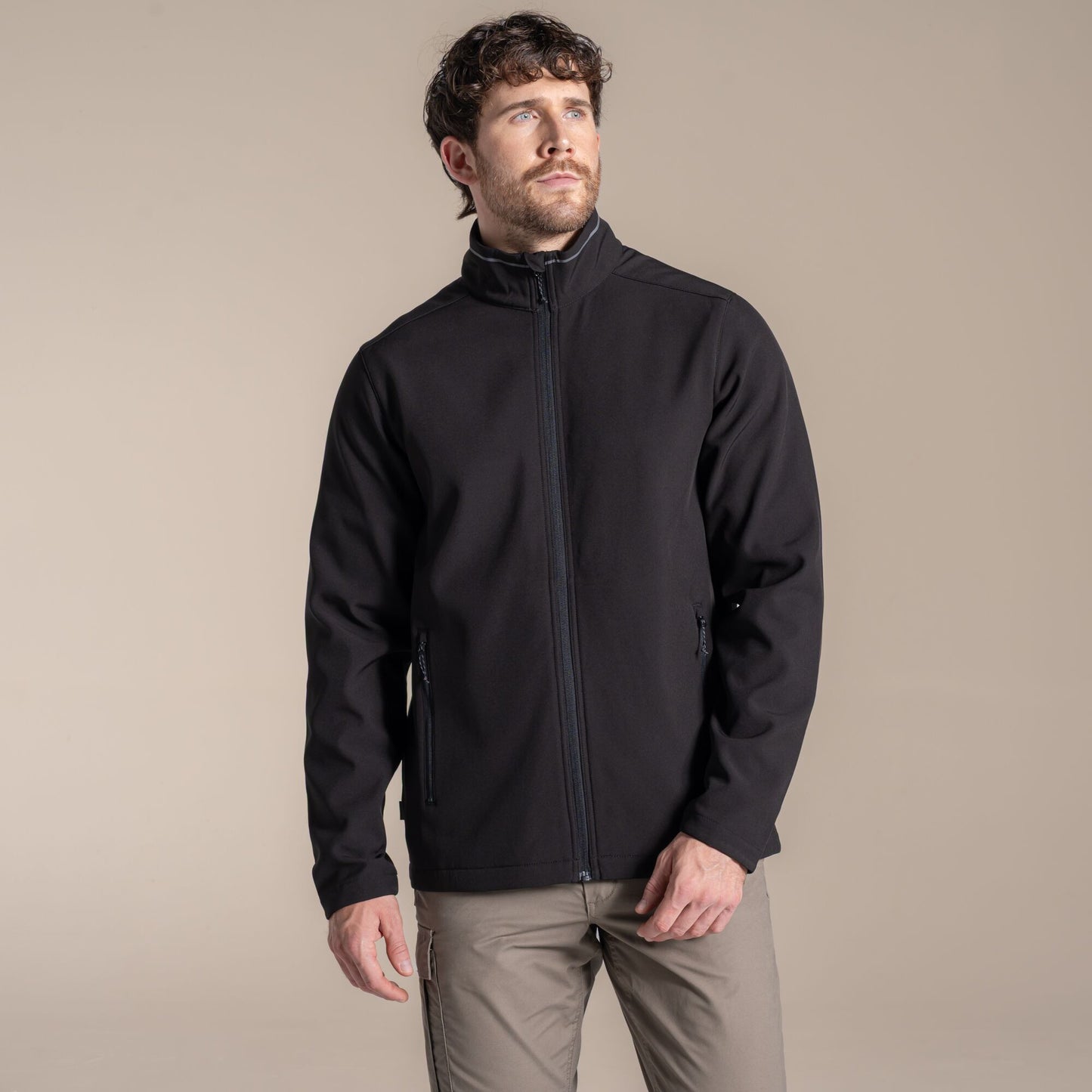 Black - Pack Shot - Craghoppers Mens Expert Basecamp II Soft Shell Jacket