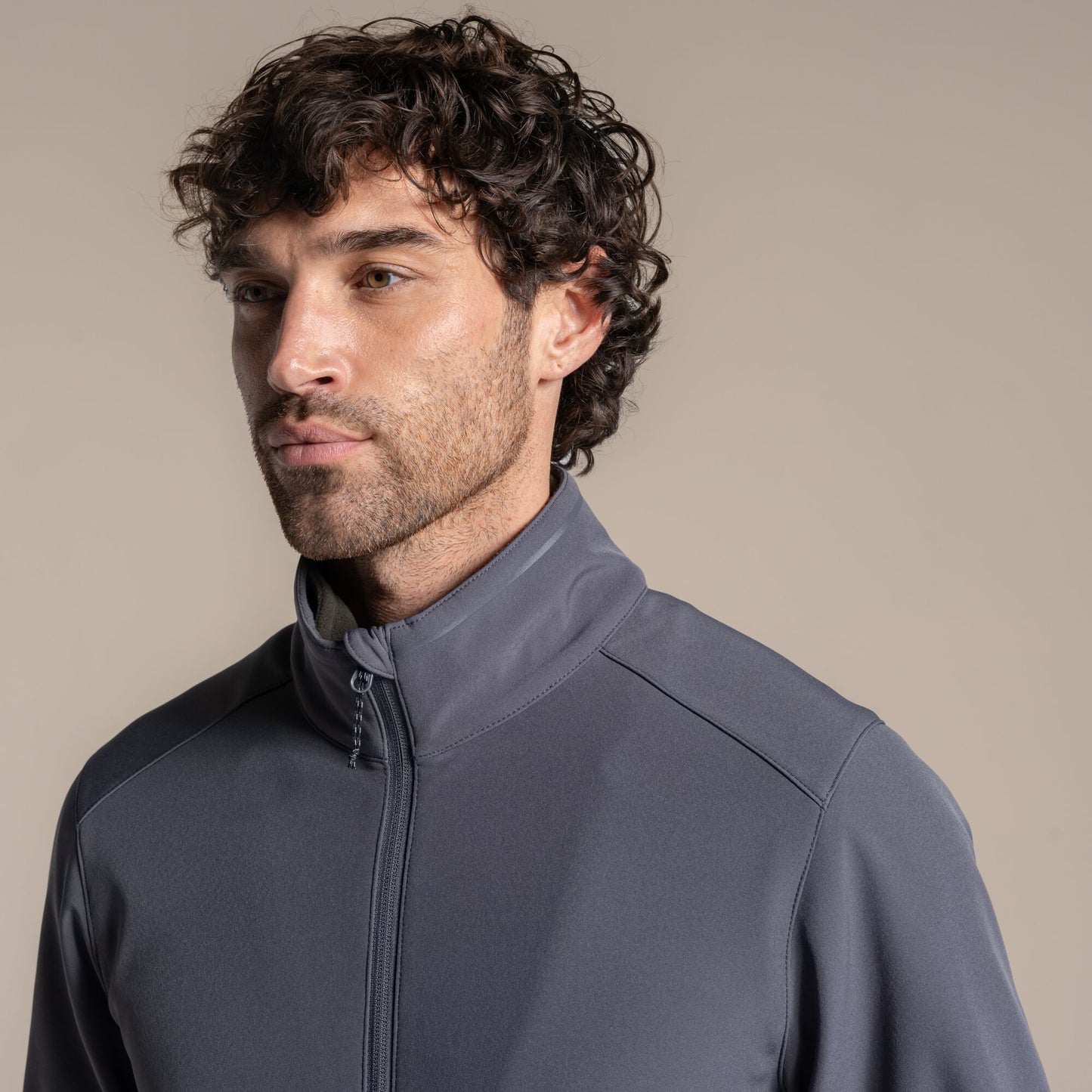 Carbon Grey - Side - Craghoppers Mens Expert Basecamp II Soft Shell Jacket