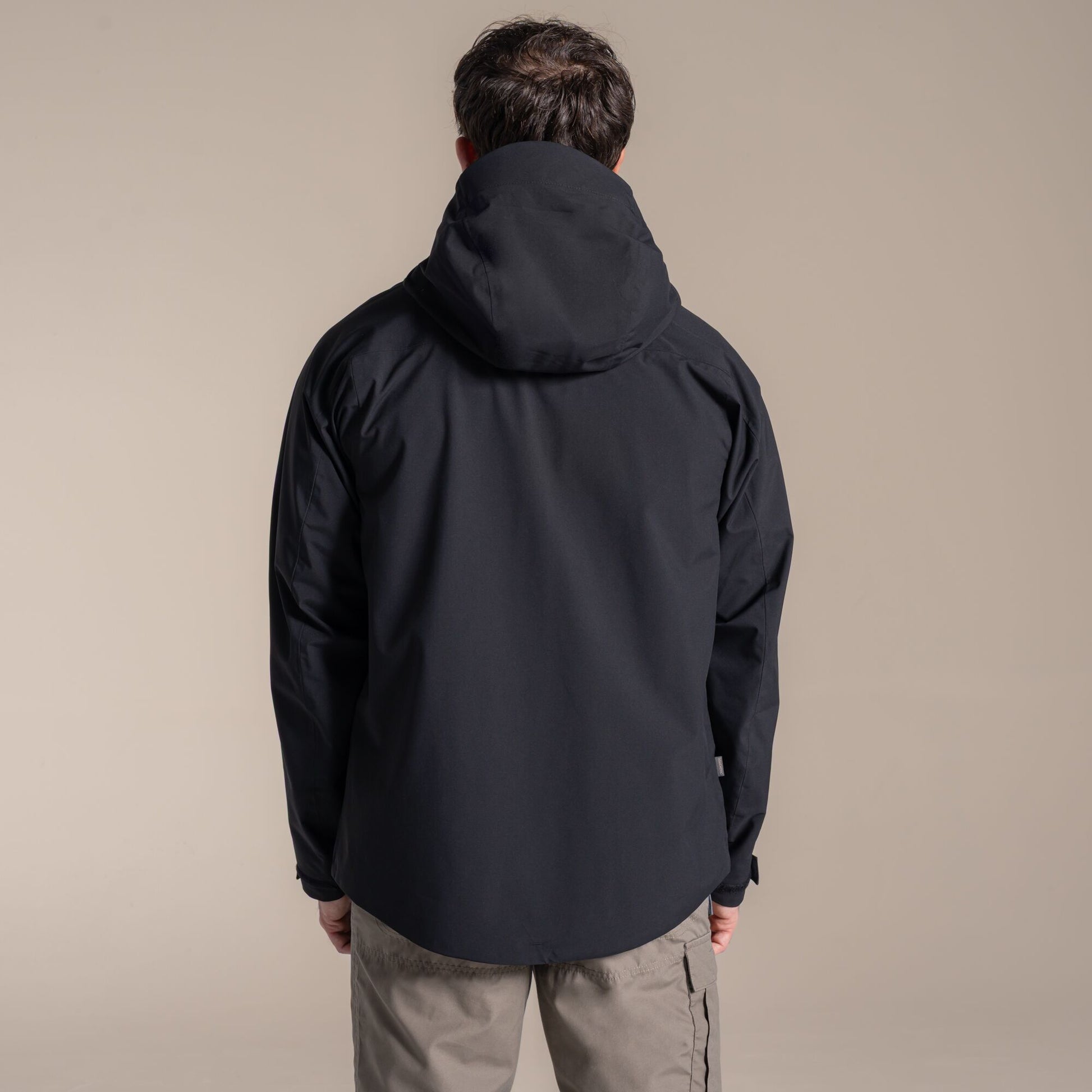 Black - Back - Craghoppers Mens Expert Basecamp Waterproof Jacket