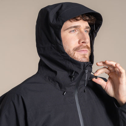 Black - Close up - Craghoppers Mens Expert Basecamp Waterproof Jacket