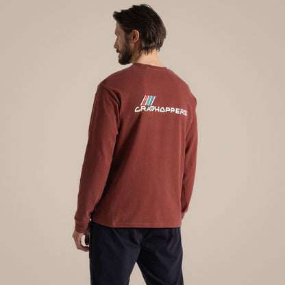 Axinite Red - Back - Craghoppers Mens Dillisk II Long-Sleeved T-Shirt