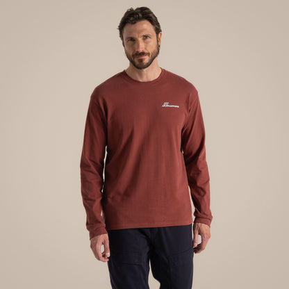Axinite Red - Pack Shot - Craghoppers Mens Dillisk II Long-Sleeved T-Shirt