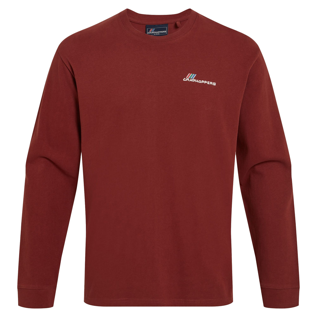 Axinite Red - Front - Craghoppers Mens Dillisk II Long-Sleeved T-Shirt