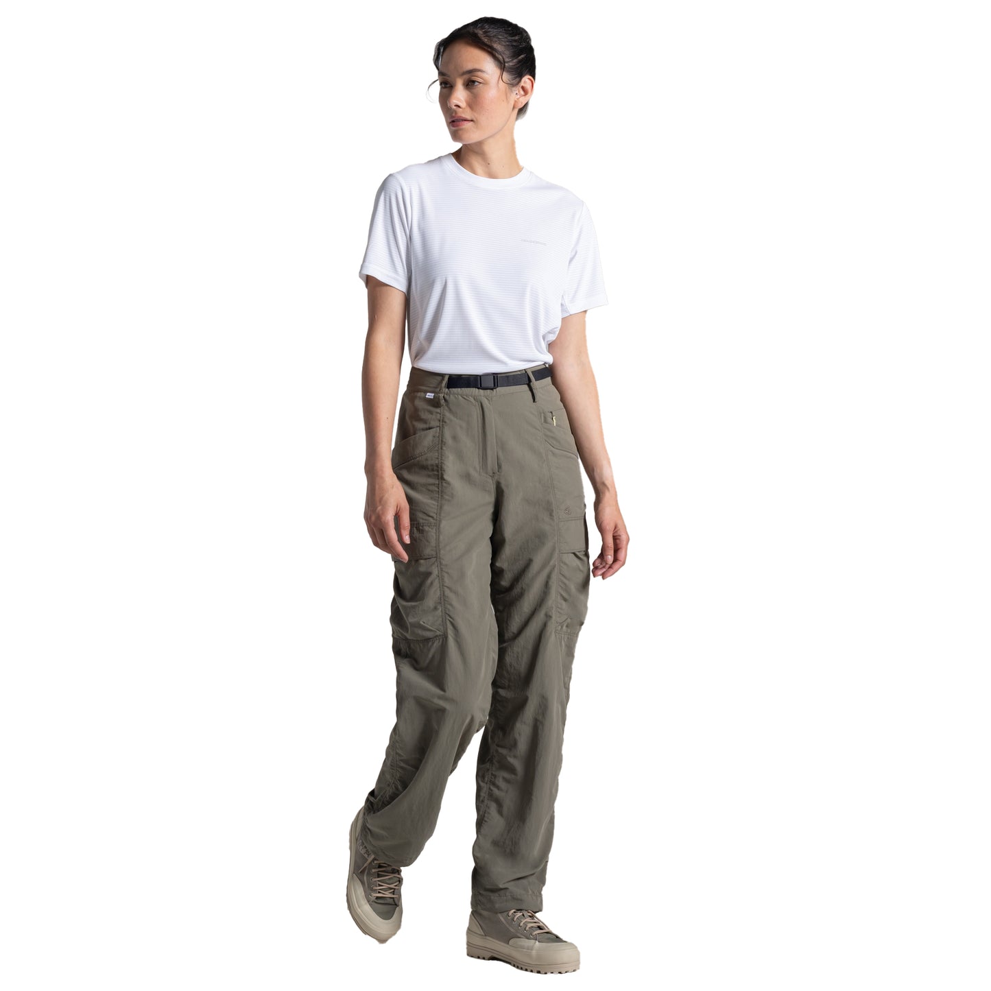 Wild Olive - Pack Shot - Craghoppers Womens-Ladies Medina Nosilife Cargo Trousers