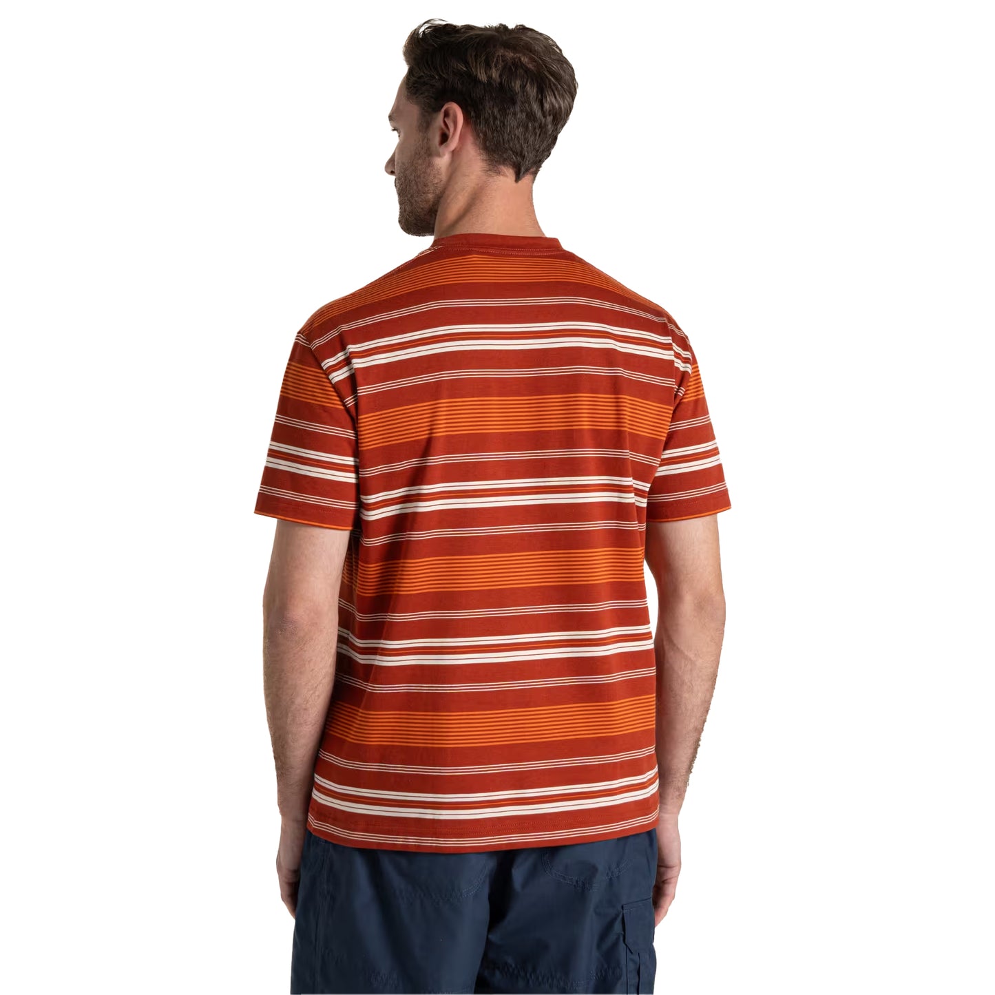 Red Beach - Back - Craghoppers Mens Pointer Striped Short-Sleeved T-Shirt