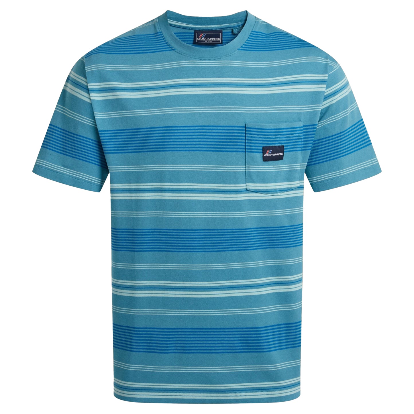 Tranquil Blue - Front - Craghoppers Mens Pointer Striped Short-Sleeved T-Shirt