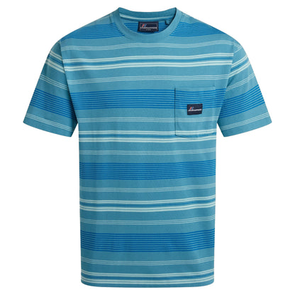 Tranquil Blue - Front - Craghoppers Mens Pointer Striped Short-Sleeved T-Shirt
