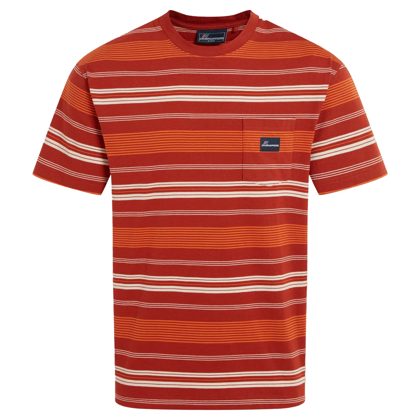 Red Beach - Front - Craghoppers Mens Pointer Striped Short-Sleeved T-Shirt
