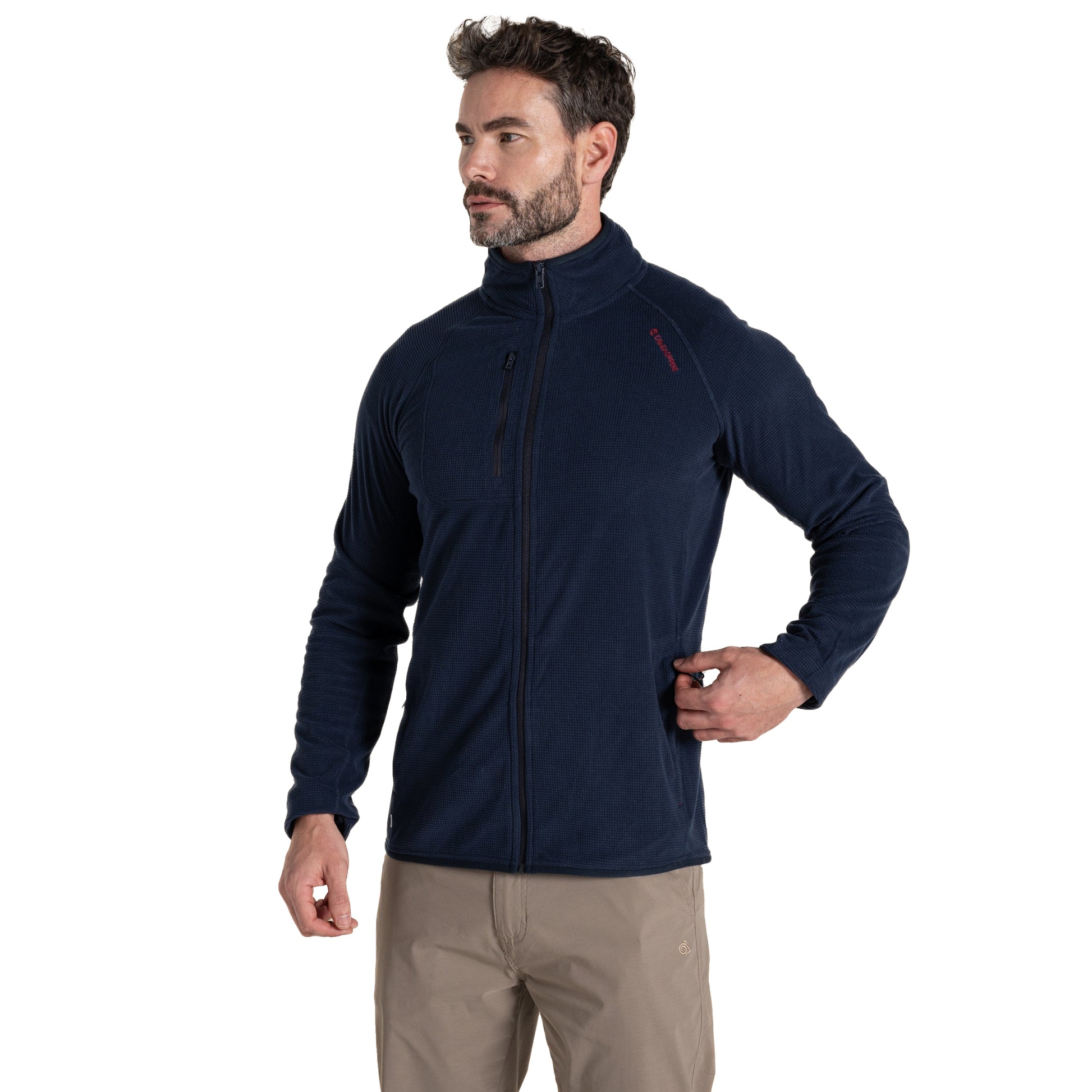 Blue Navy - Back - Craghoppers Mens Bromsgrove Nosilife Full Zip Golf Fleece Jacket