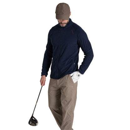 Blue Navy - Side - Craghoppers Mens Bromsgrove Nosilife Full Zip Golf Fleece Jacket